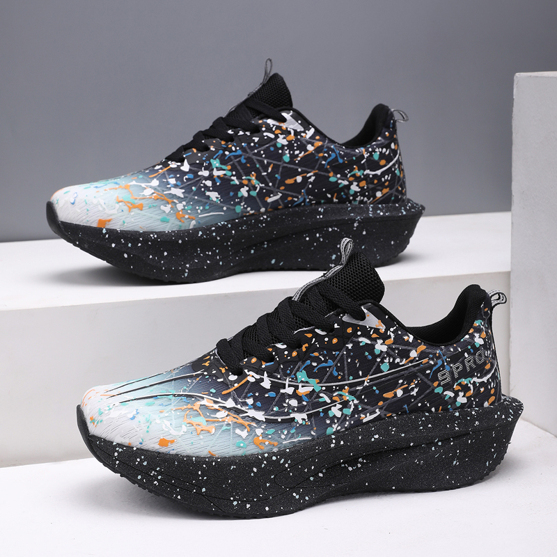 Breathable Mesh Athletic Shoes - รองเท้าวิ่งมาราธอนสำหรับผู้ชาย รองเท้ากีฬาคาร์บอนบอร์ด ระบายอากาศได้ดี น้ำหนักเบา ผู้หญิงใส่สบาย รองเท้ากีฬาป้องกันการลื่นไถล