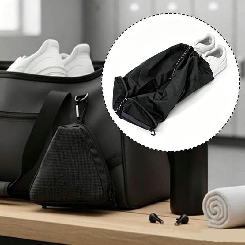 Men'S Shoes - กระเป๋าใส่รองเท้าแบบพับได้สำหรับเดินทาง กระเป๋าเก็บรองเท้าสีดำ ที่จัดระเบียบรองเท้าแบบพกพา สำหรับยิม แคมป์ปิ้ง และการเดินทาง