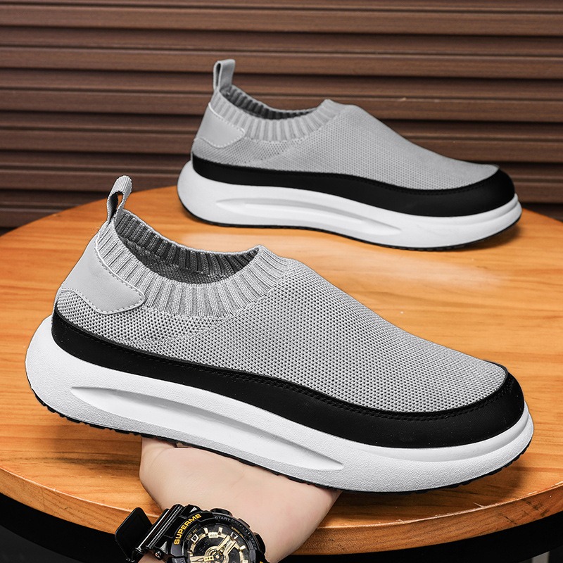 Breathable Mesh Athletic Shoes - 2025 รองเท้าผู้ชายใหม่Breathableตาข่ายผ้าใบรองเท้าแฟชั่นถุงเท้ายืดหยุ่นรองเท้าวิ่งรองเท้าสบายรองเท้าผ้าใบผู้ชาย...
