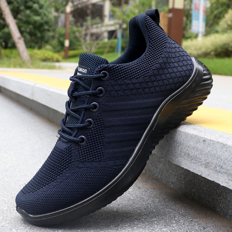 Breathable Mesh Athletic Shoes - รองเท้าผ้าใบผู้ชายรองเท้าสบายๆฤดูร้อนแฟชั่นรองเท้าวิ่งรองเท้าโซลิดเชือกผูกรองเท้าวัลคาไนซ์รองเท้าน้ำหนักเบากลางแจ้งรองเท้าผู้ชาย