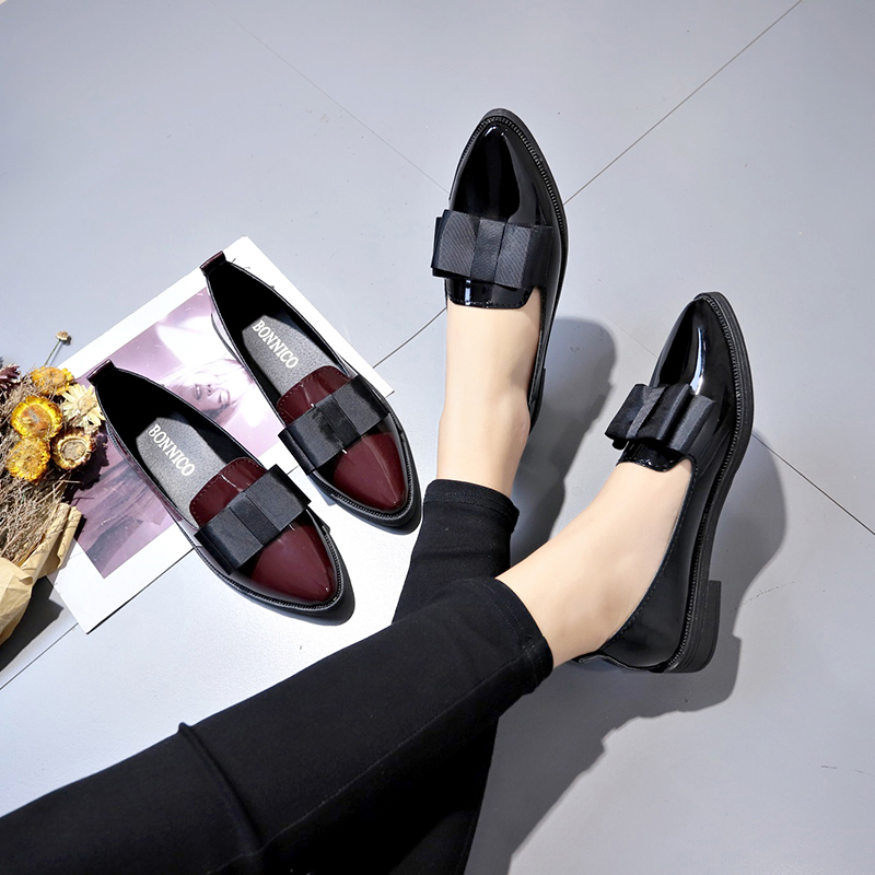 รองเท้าส้นเตี้ยหนังแก้วสีดำ/สี - Women'S Shoes บทวิจารณ์และราคา