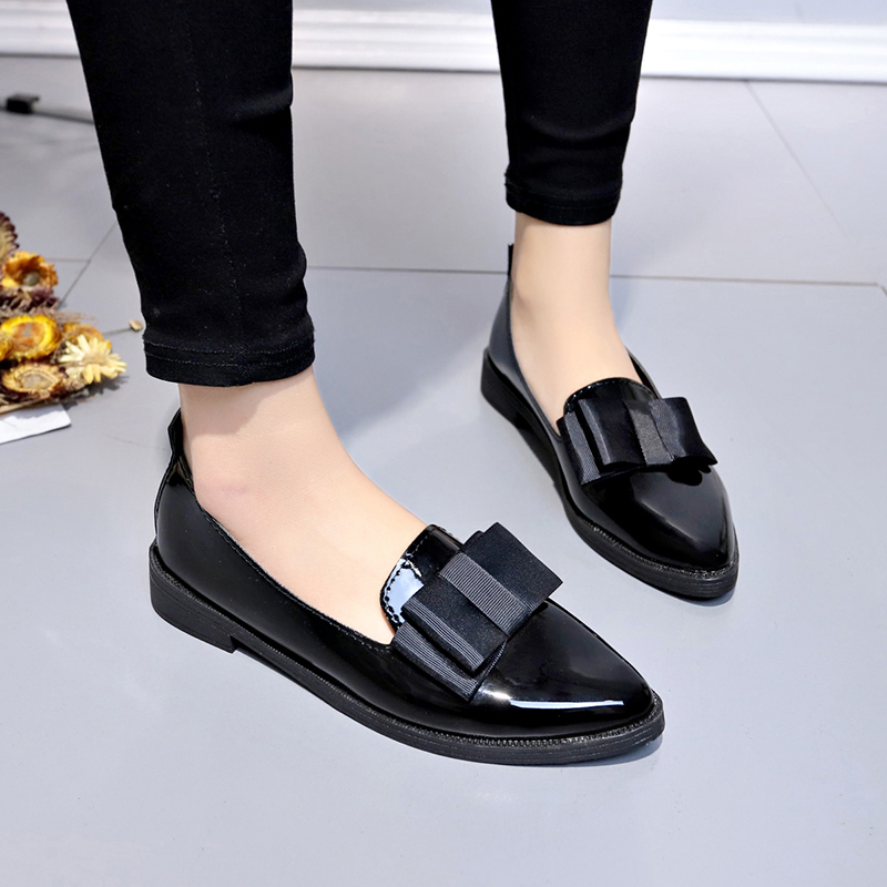 รองเท้าส้นเตี้ยหนังแก้วสีดำ/สี - Women'S Shoes บทวิจารณ์และราคา