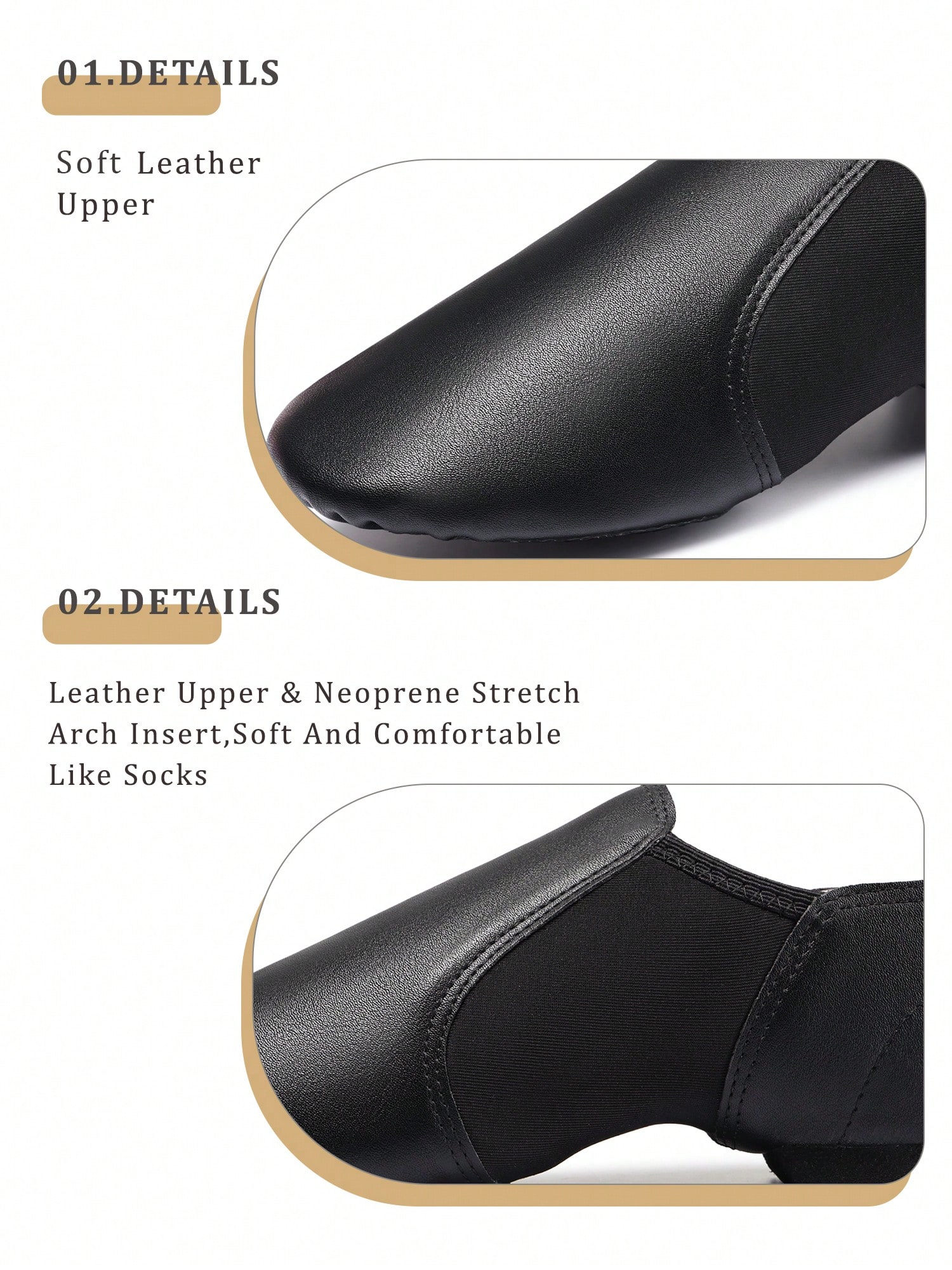 รองเท้าแจ๊สหนังนุ่ม น้ำหนักเบา - Sneakers บทวิจารณ์และราคา