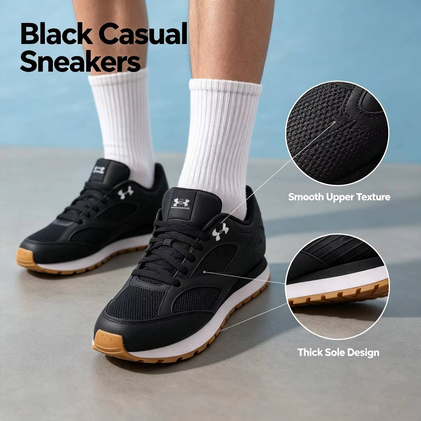 รองเท้าวิ่งแบบ Low-Top รุ่นใหม - Air Cushion Jogger Shoes Men บทวิจารณ์และราคา