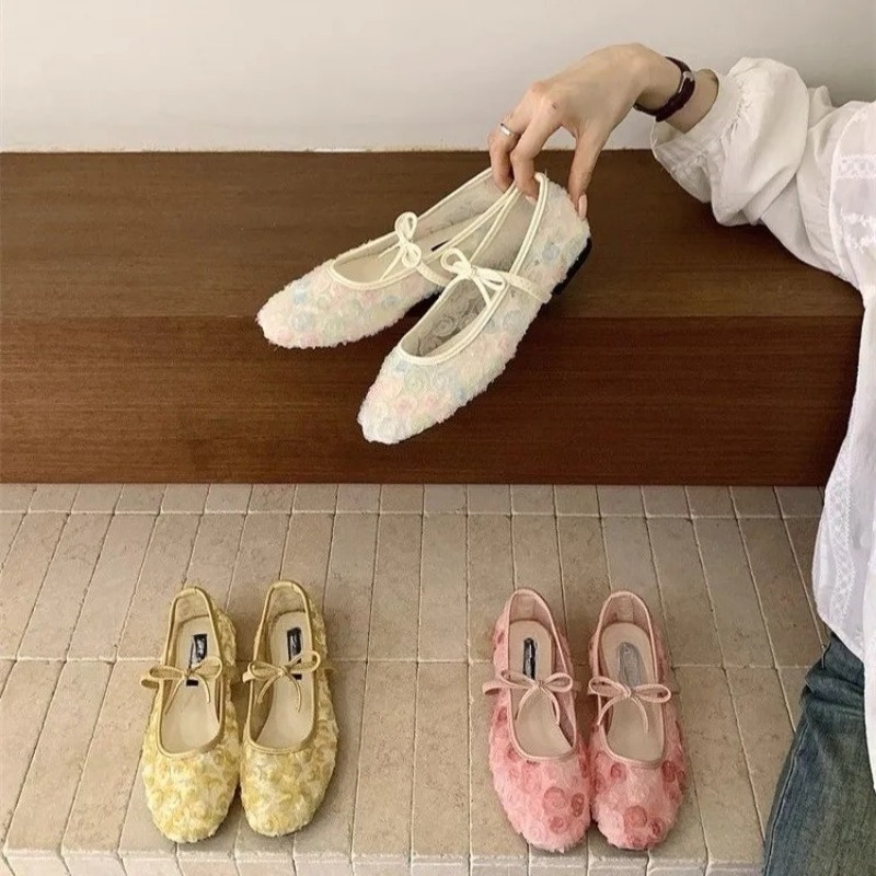 รองเท้าแมรี่เจนตาข่ายลายกุหลาบ - Women'S Shoes บทวิจารณ์และราคา