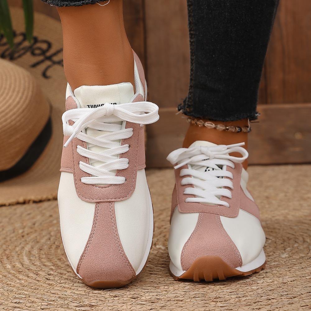 รองเท้าผ้าใบผู้หญิงแบบสีตัดต่อ - Sneakers บทวิจารณ์และราคา